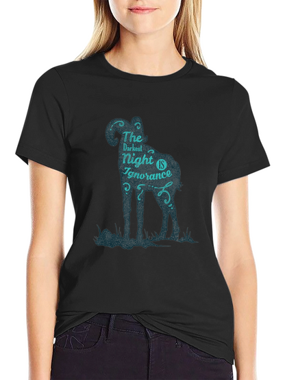 Camiseta Negra con Diseño Original de Carnero