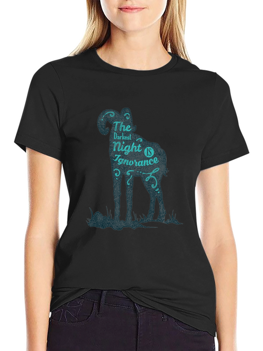 Camiseta Negra con Diseño Original de Carnero