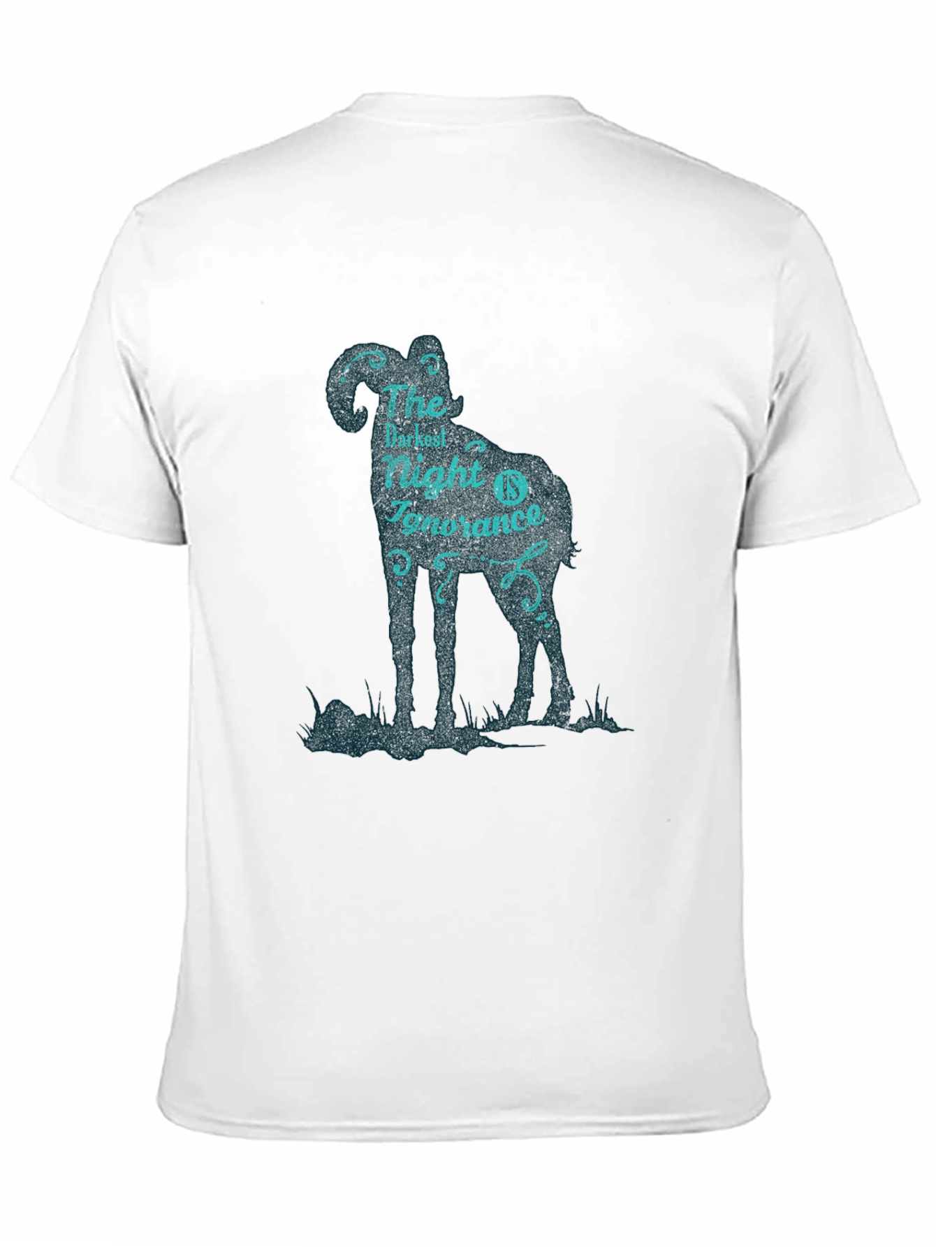 Camiseta Negra con Diseño Original de Carnero