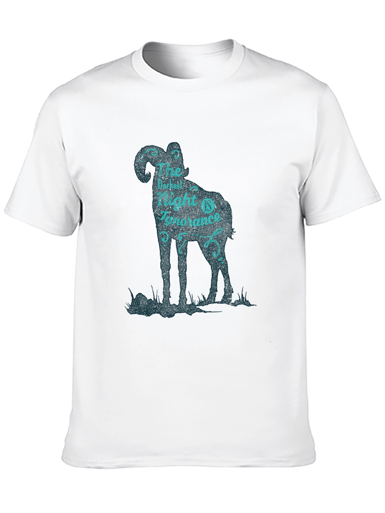 Camiseta Negra con Diseño Original de Carnero