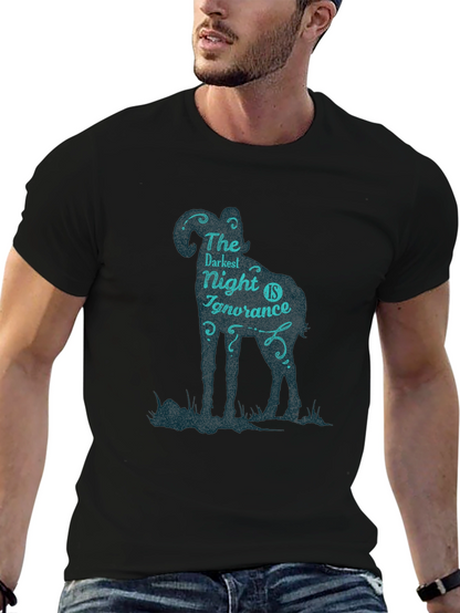 Camiseta Negra con Diseño Original de Carnero