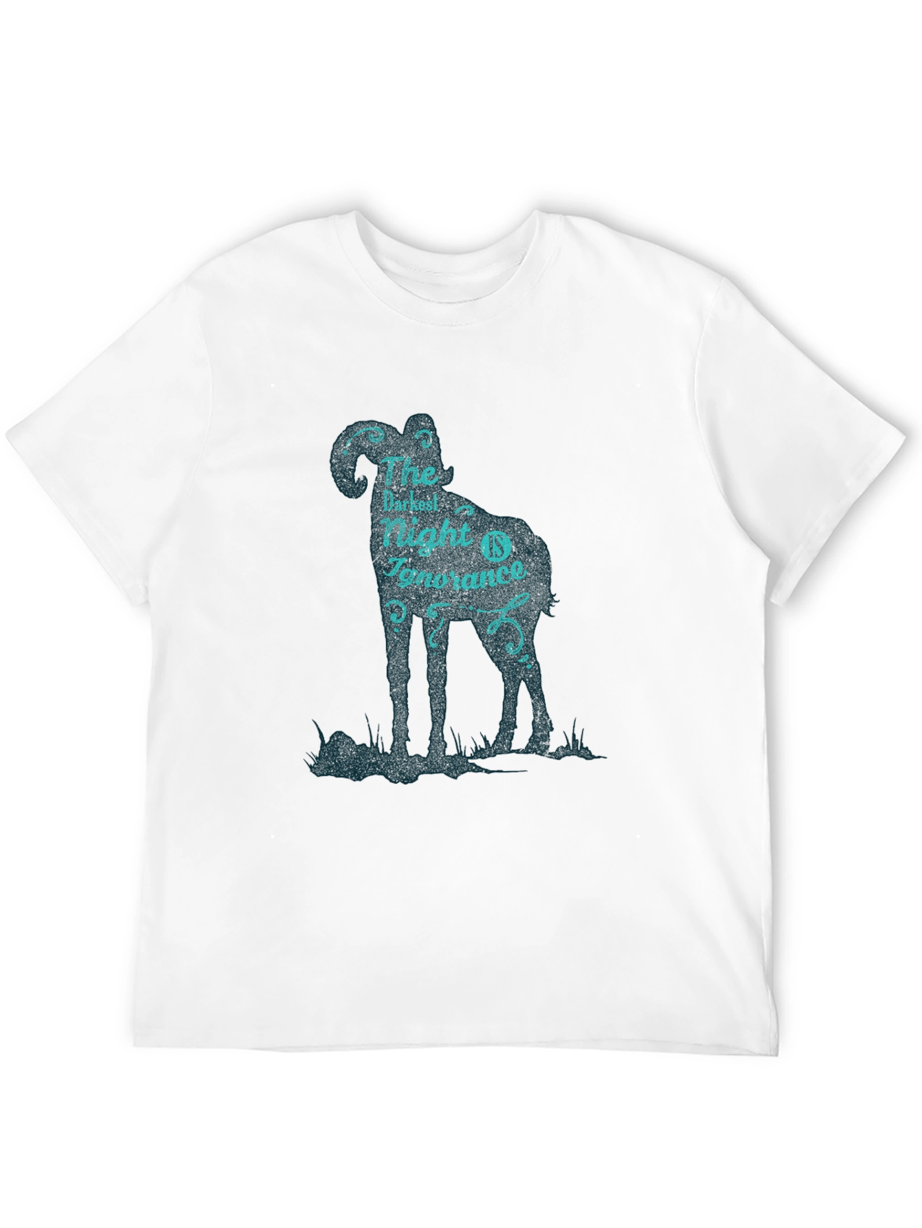 Camiseta Negra con Diseño Original de Carnero
