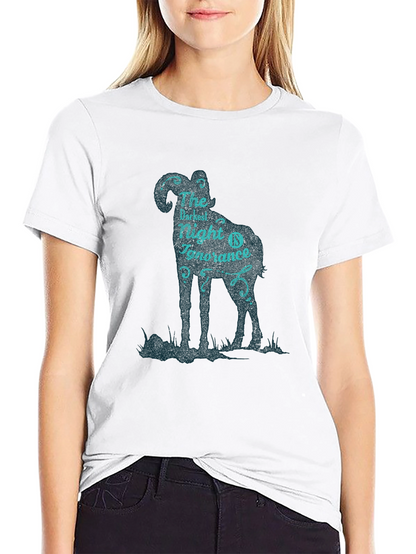 Camiseta Negra con Diseño Original de Carnero