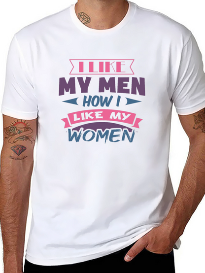 Camiseta Negra con Diseño I Like My Men