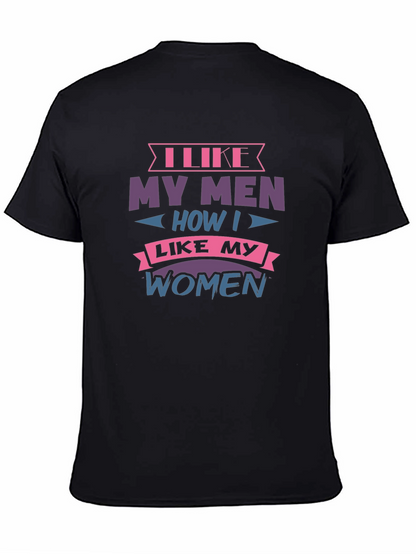 Camiseta Negra con Diseño I Like My Men