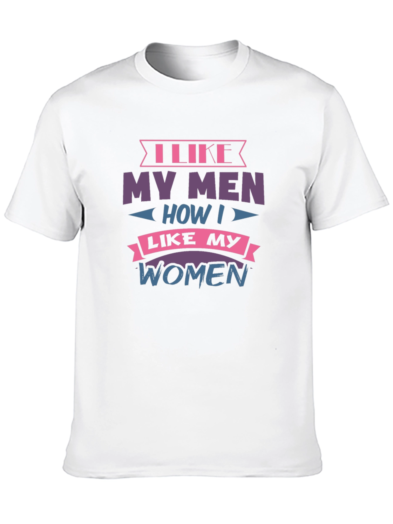 Camiseta Negra con Diseño I Like My Men