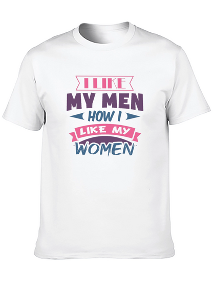 Camiseta Negra con Diseño I Like My Men