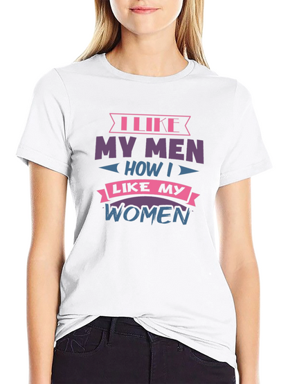 Camiseta Negra con Diseño I Like My Men