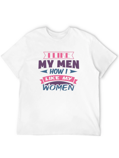 Camiseta Negra con Diseño I Like My Men