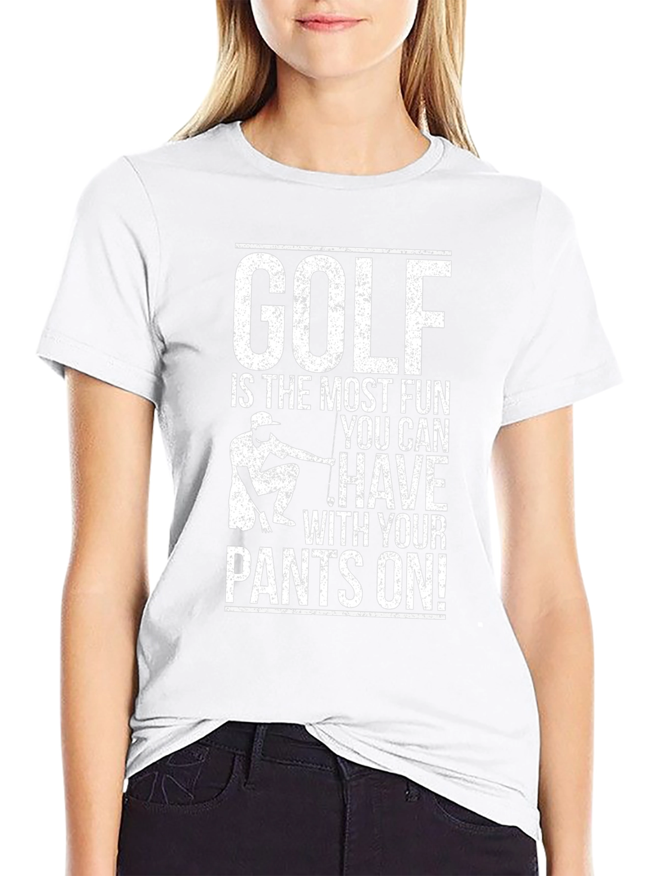 Camiseta Negra Golf Divertido