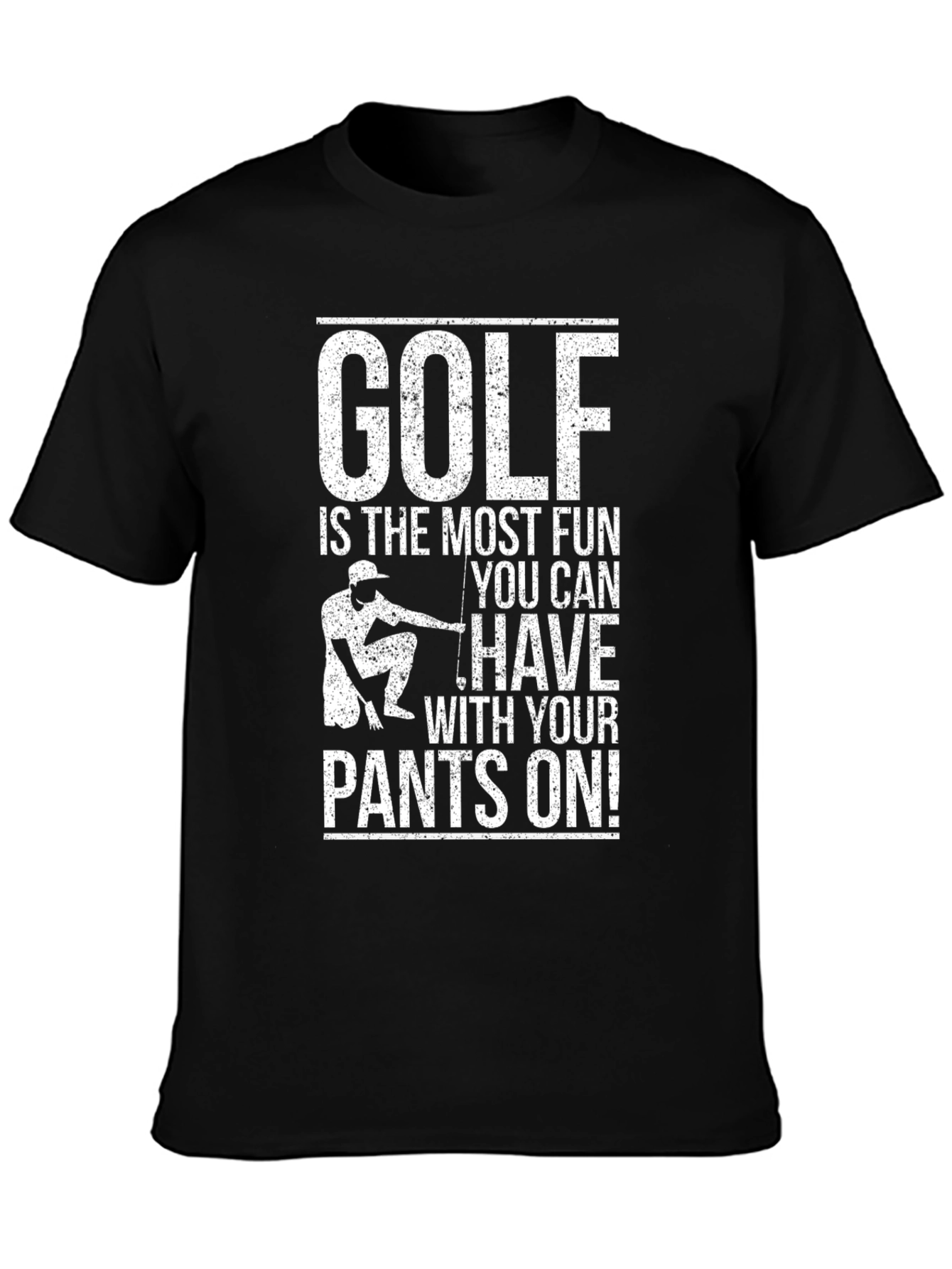 Camiseta Negra Golf Divertido