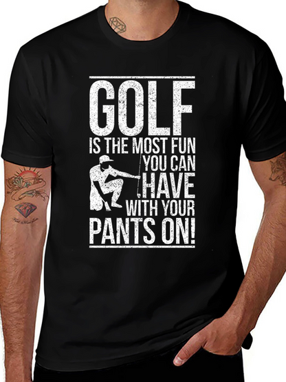 Camiseta Negra Golf Divertido