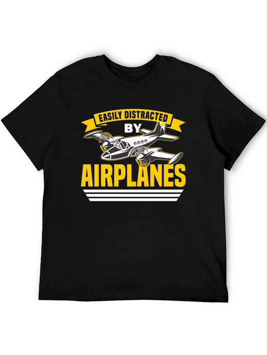 Camiseta Negra de Algodón - Distracción Aérea