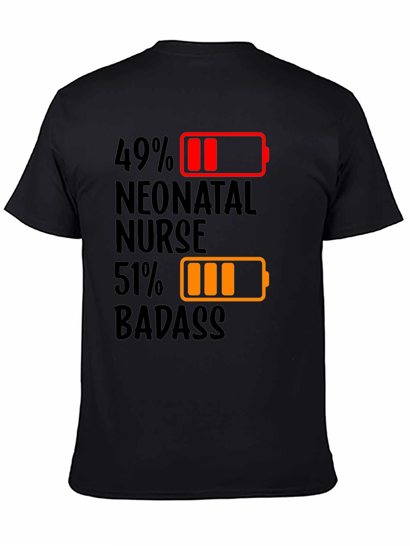 Camiseta Enfermera Neonatal 49% 51% Badass