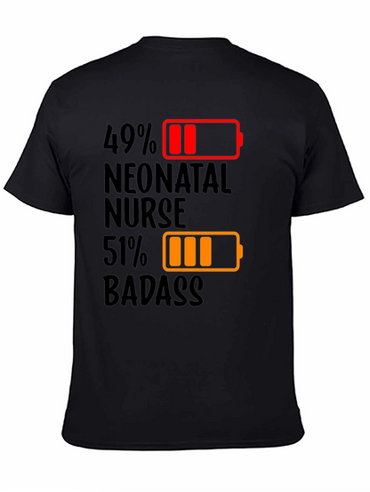 Camiseta Enfermera Neonatal 49% 51% Badass