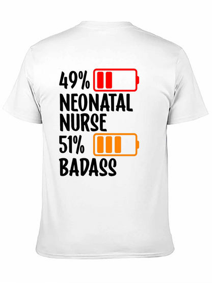 Camiseta Enfermera Neonatal 49% 51% Badass