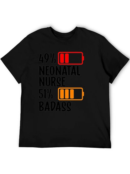 Camiseta Enfermera Neonatal 49% 51% Badass
