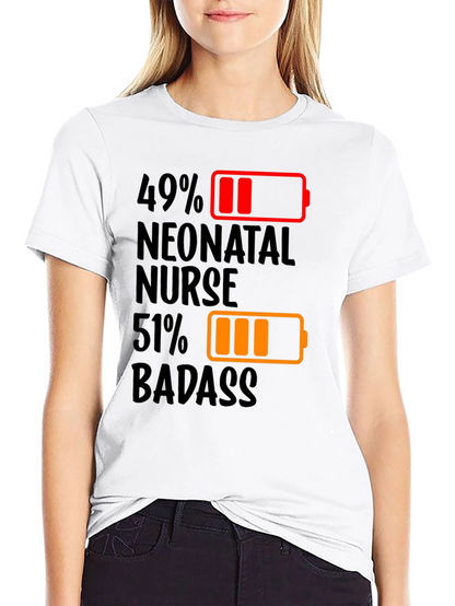 Camiseta Enfermera Neonatal 49% 51% Badass
