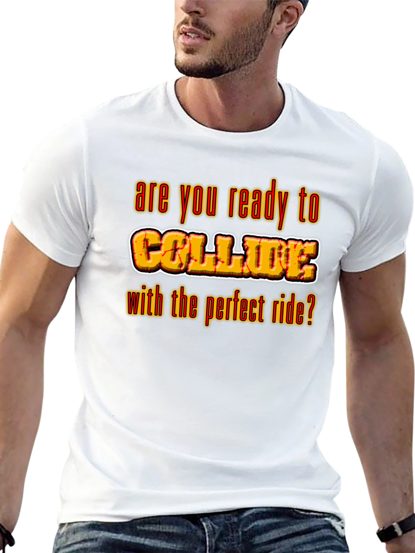 Camiseta Negra con Diseño Collide