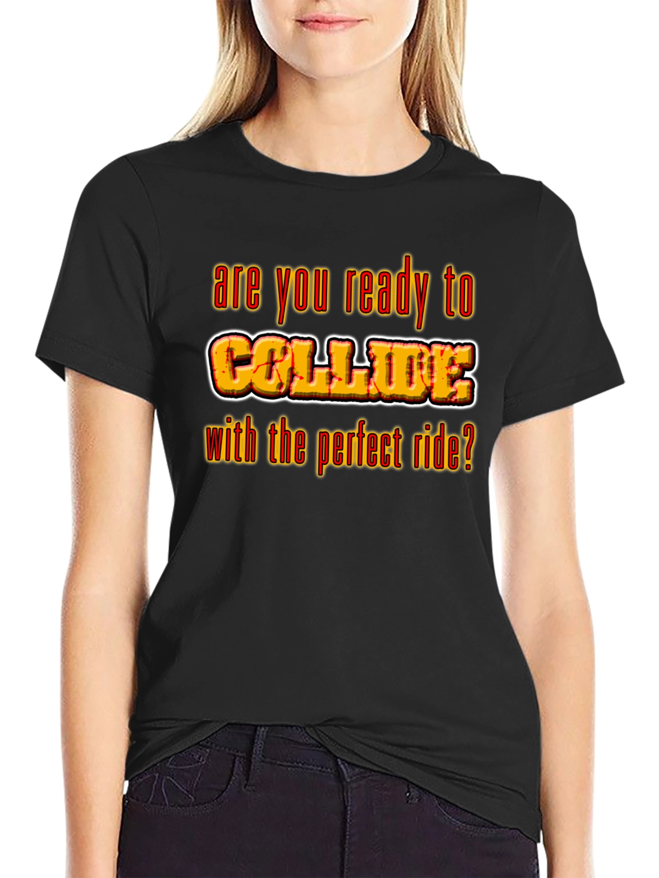 Camiseta Negra con Diseño Collide