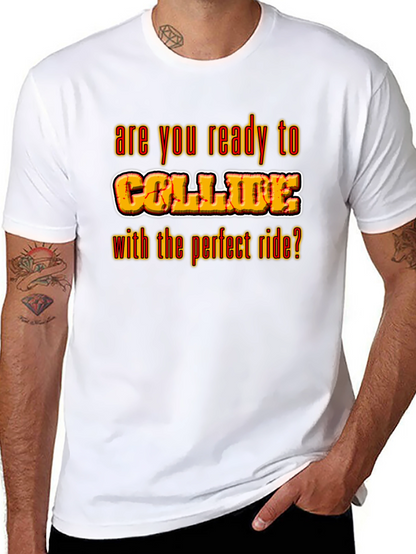 Camiseta Negra con Diseño Collide
