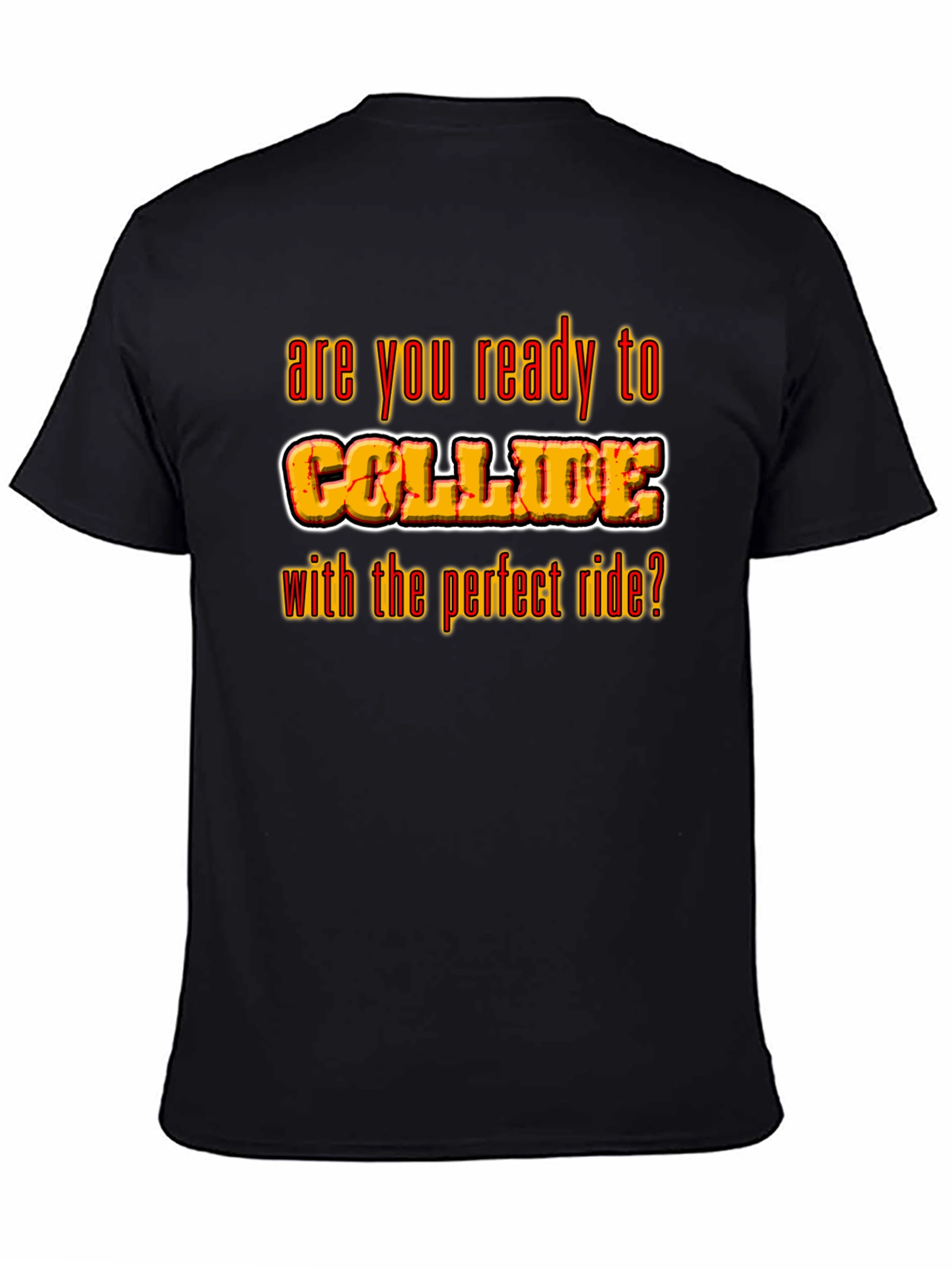 Camiseta Negra con Diseño Collide