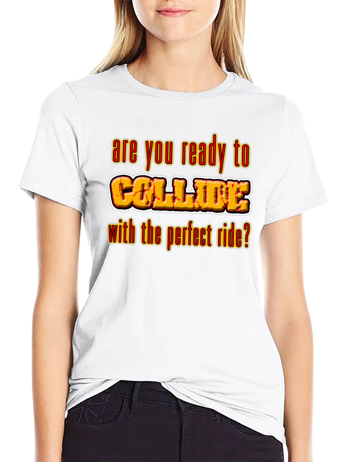 Camiseta Negra con Diseño Collide