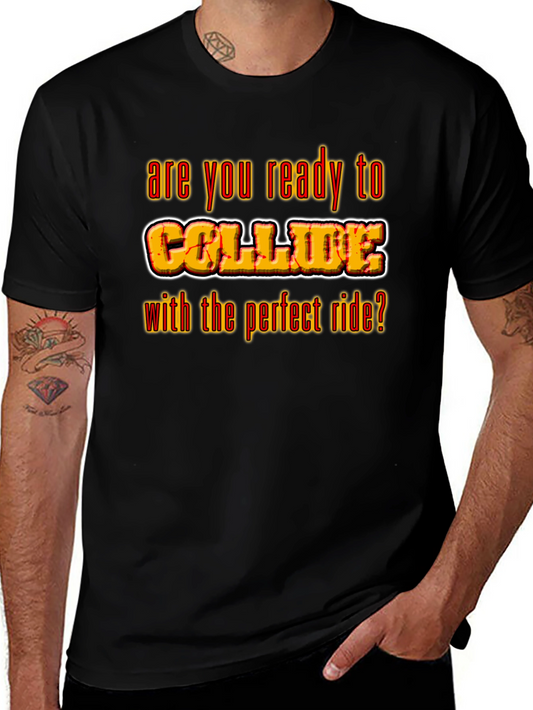 Camiseta Negra con Diseño Collide