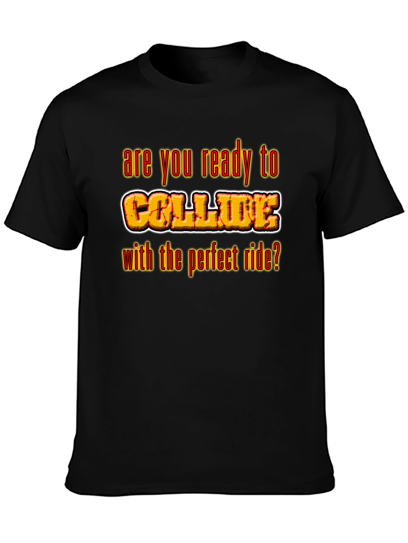 Camiseta Negra con Diseño Collide