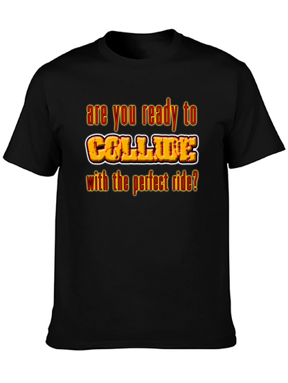 Camiseta Negra con Diseño Collide