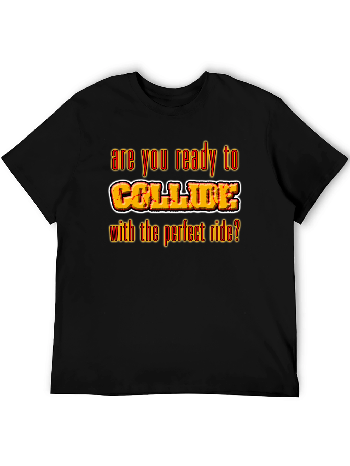 Camiseta Negra con Diseño Collide