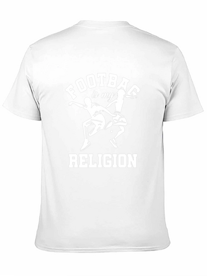 Camiseta Negra Fútbol es mi Religión para Hombre