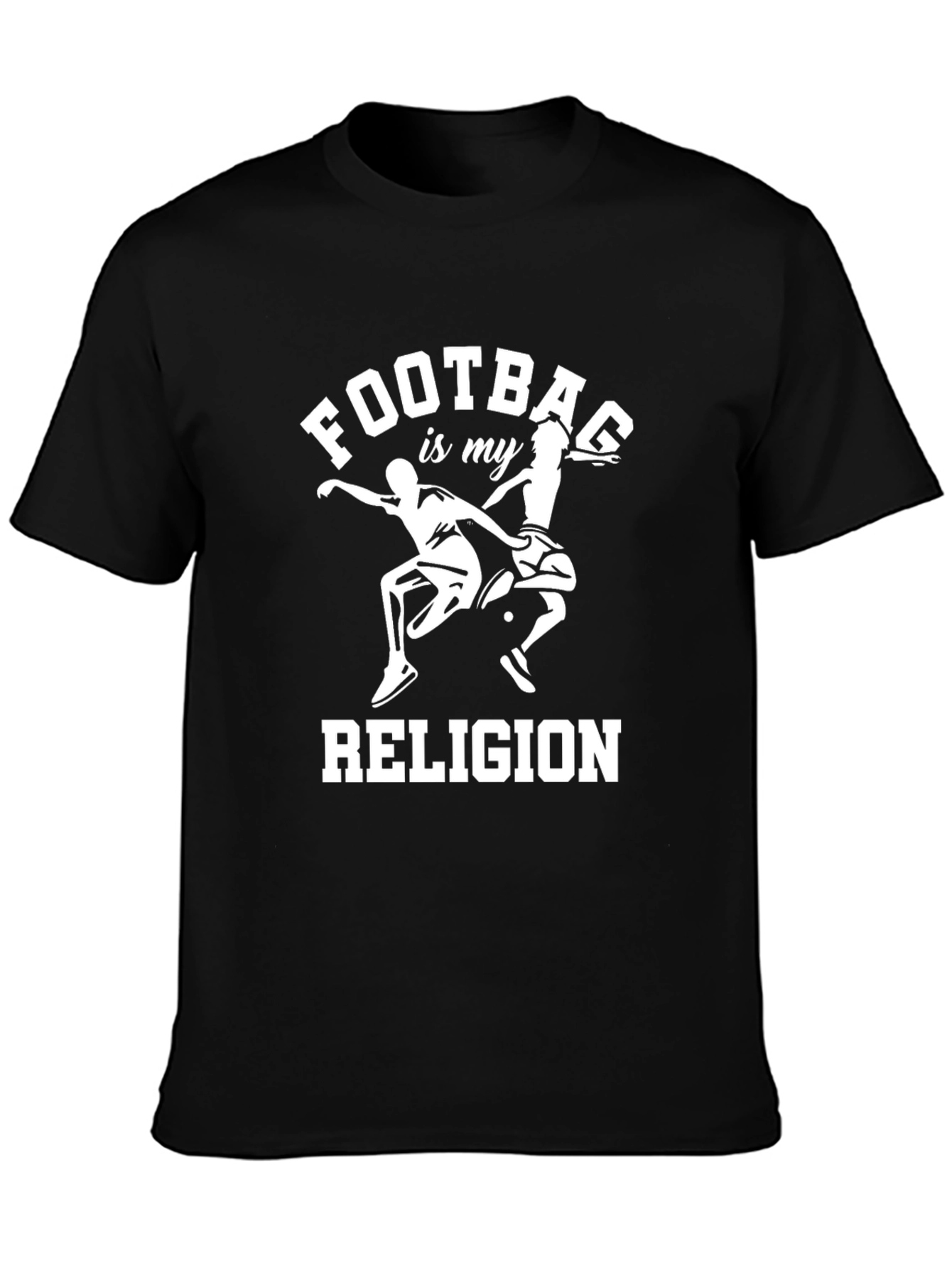 Camiseta Negra Fútbol es mi Religión para Hombre