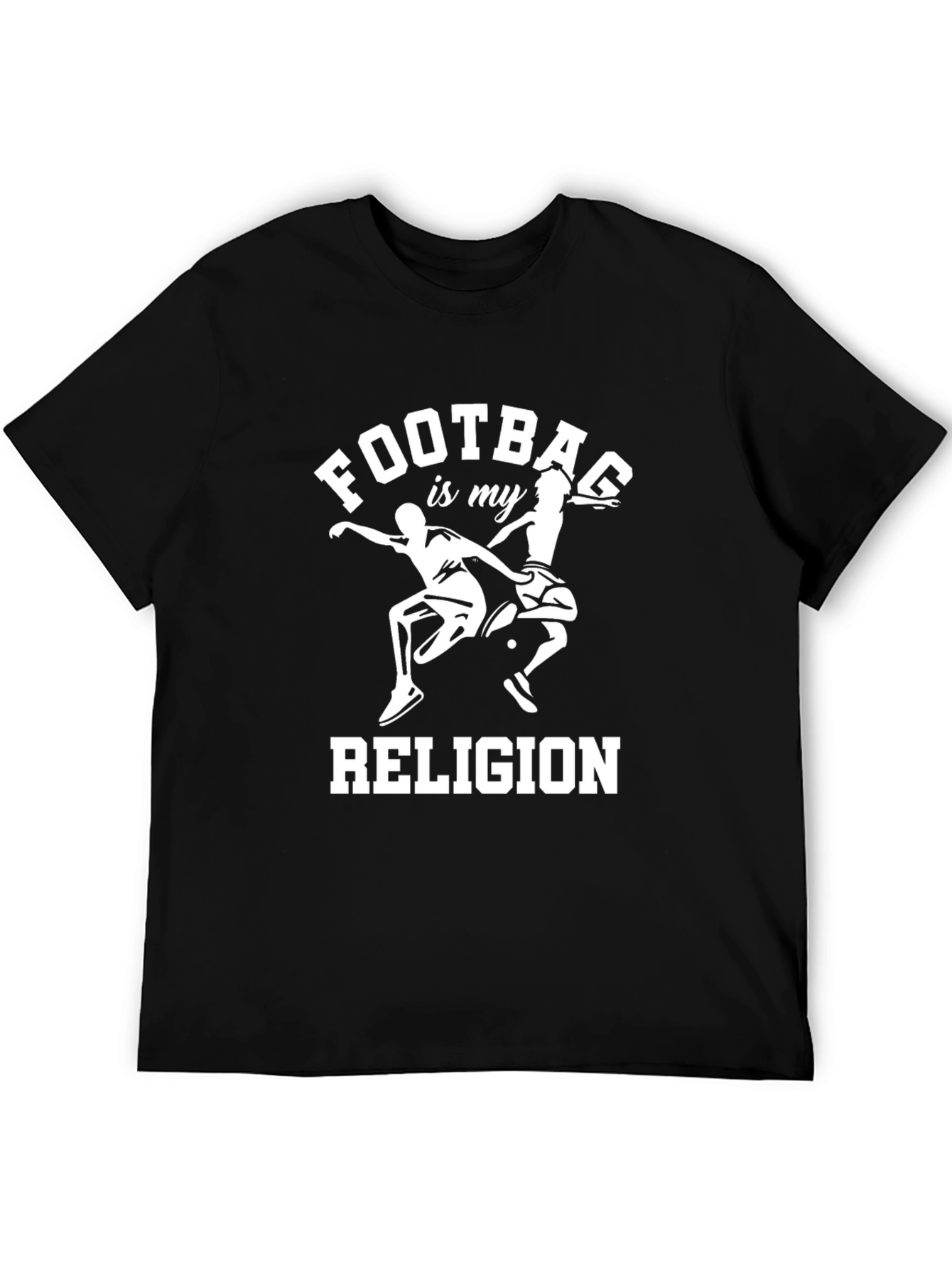 Camiseta Negra Fútbol es mi Religión para Hombre