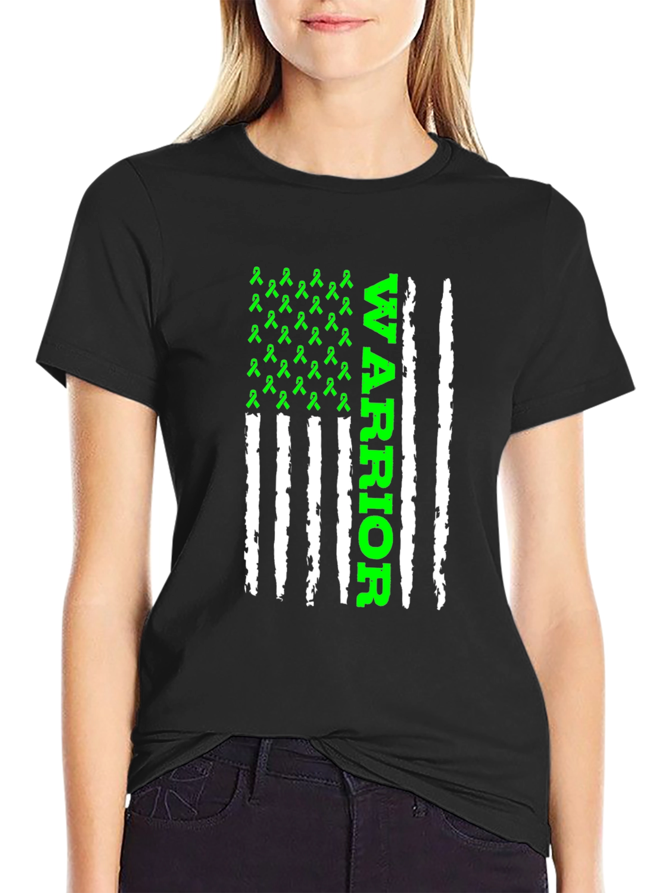 Camiseta Negra Guerrero Conciencia Salud Mental