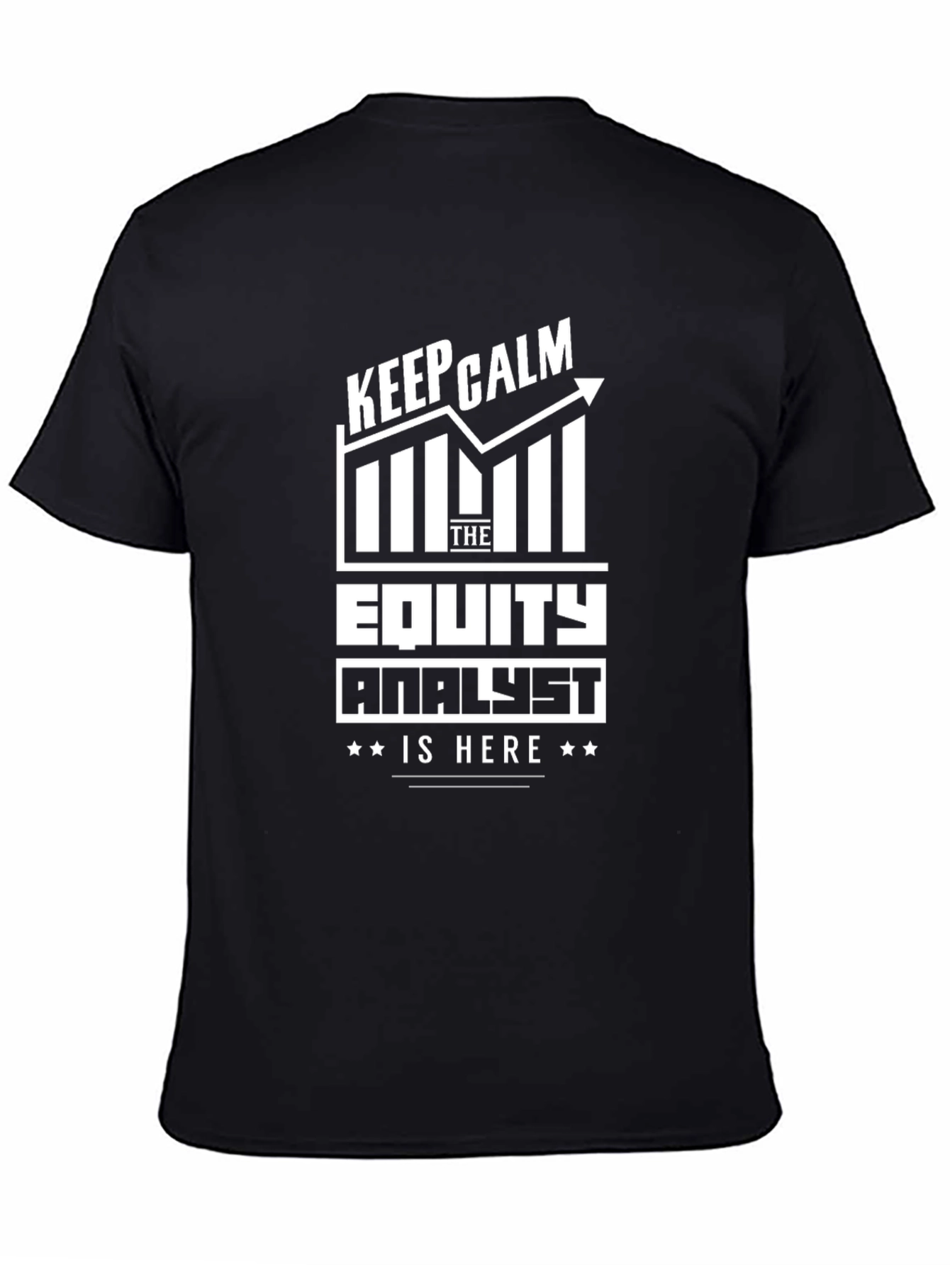 Camiseta Negra Equity Analyst - Mantén la Calma