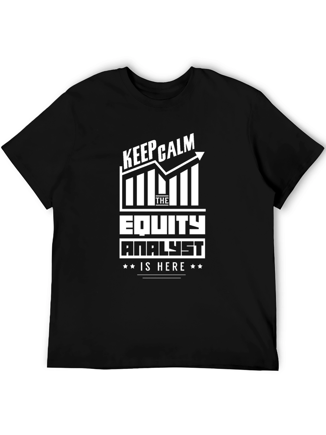 Camiseta Negra Equity Analyst - Mantén la Calma