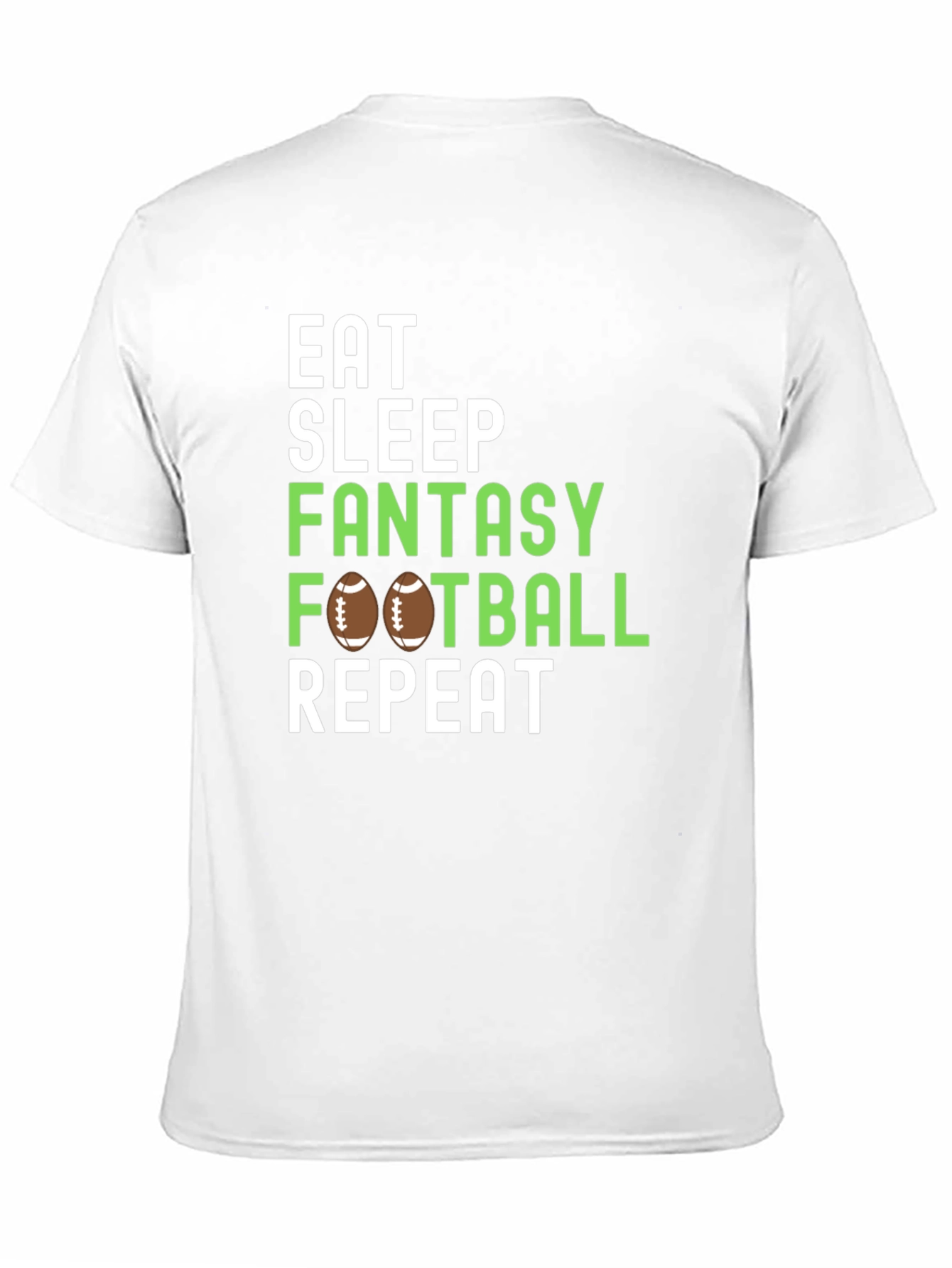 Camiseta Negra: Come Duerme Fantasy Football Repite