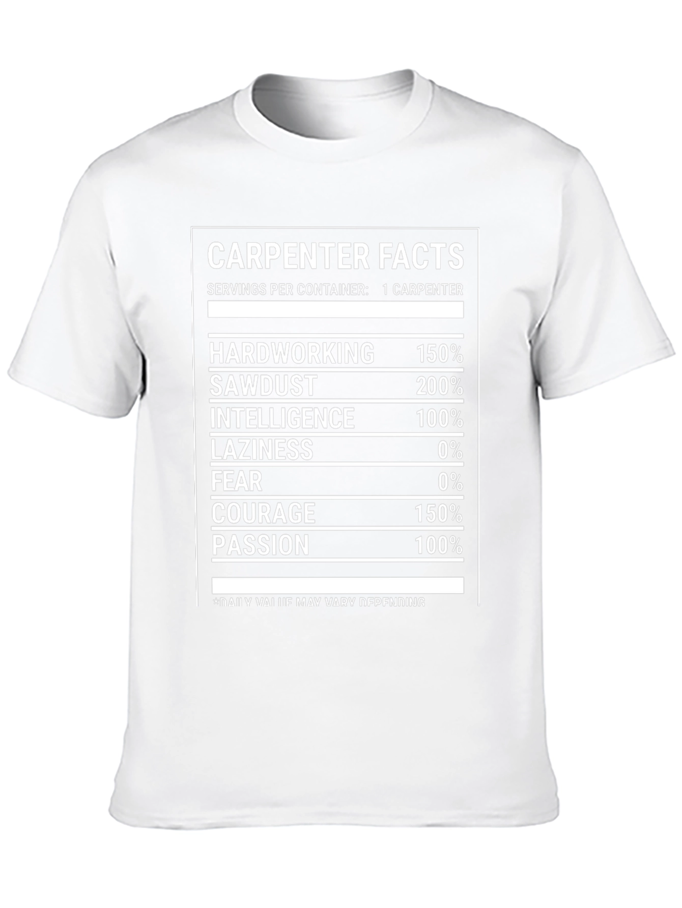 Camiseta Negra Carpenter Facts Divertida