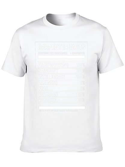 Camiseta Negra Carpenter Facts Divertida