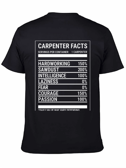 Camiseta Negra Carpenter Facts Divertida