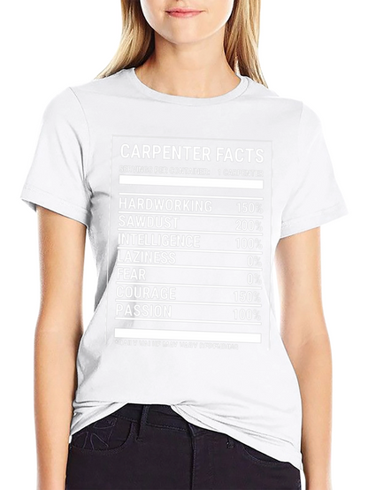 Camiseta Negra Carpenter Facts Divertida