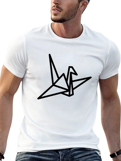 Camiseta Negra con Diseño Origami