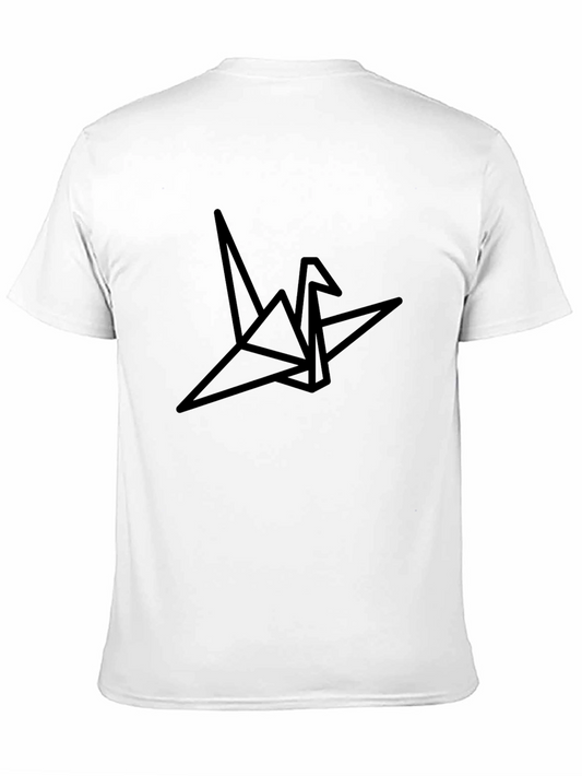 Camiseta Negra con Diseño Origami