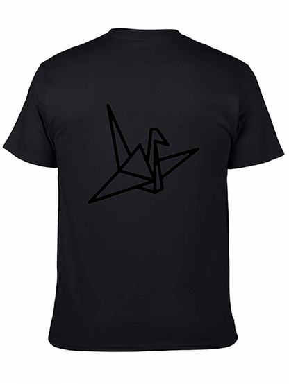 Camiseta Negra con Diseño Origami
