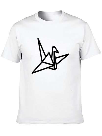Camiseta Negra con Diseño Origami