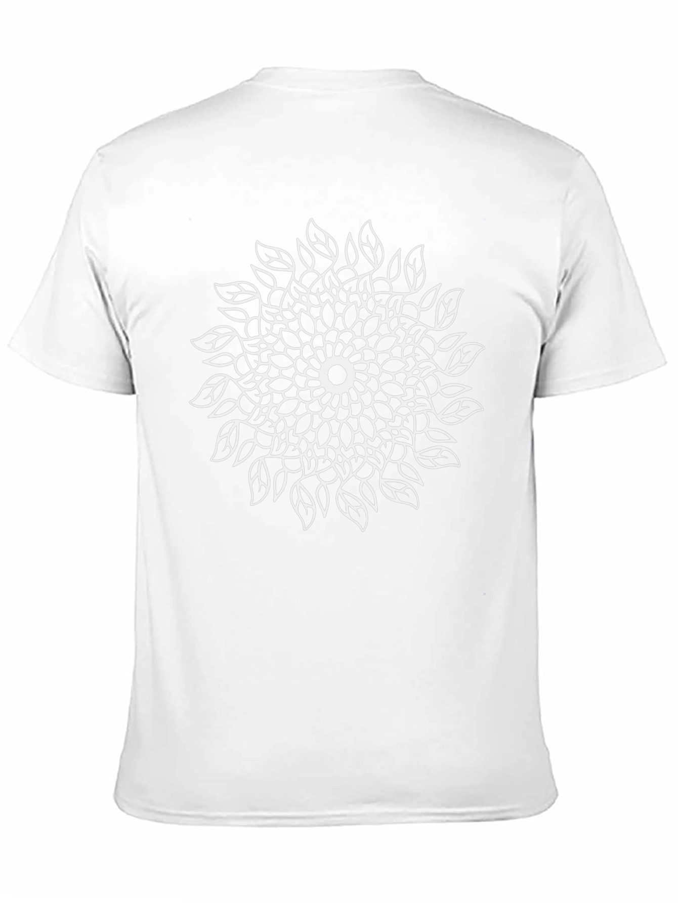 Camiseta Negra Mandala Floral Diseño Moderno