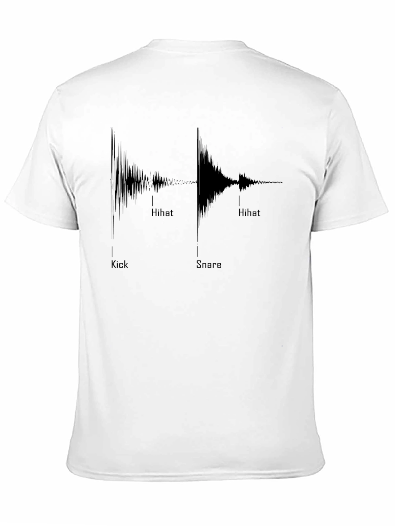 Camiseta Negra Ritmos Musicales