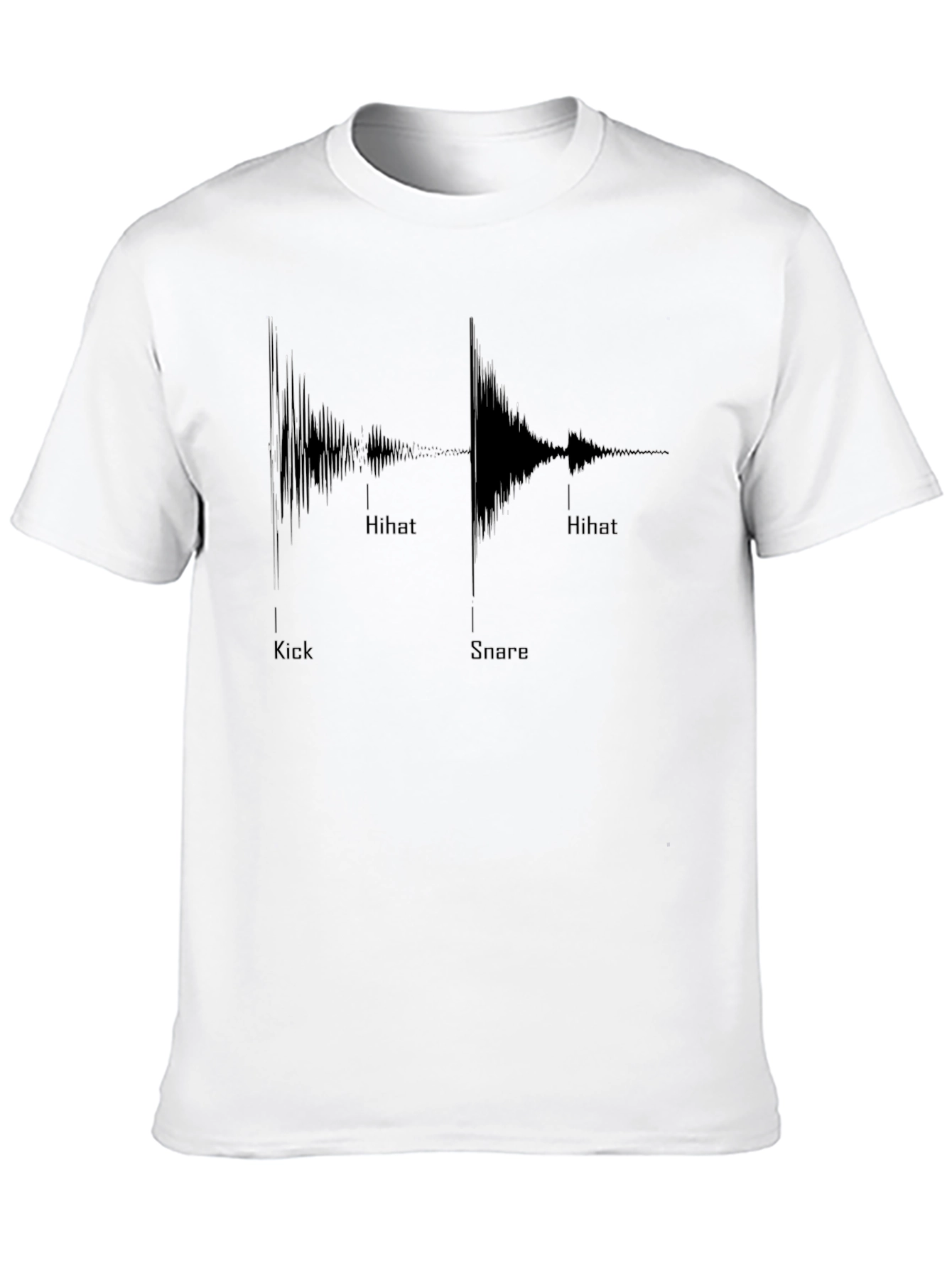 Camiseta Negra Ritmos Musicales