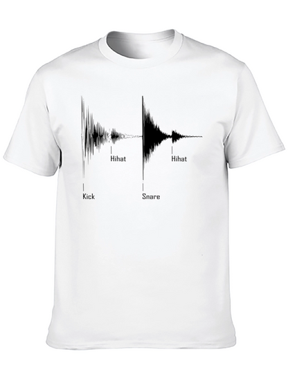 Camiseta Negra Ritmos Musicales